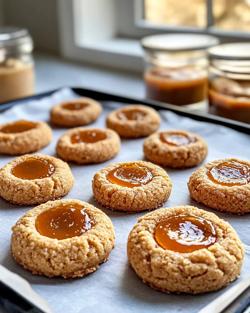 Easy Apple Butter Cinnamon Thumbprint Cookies recipe photo