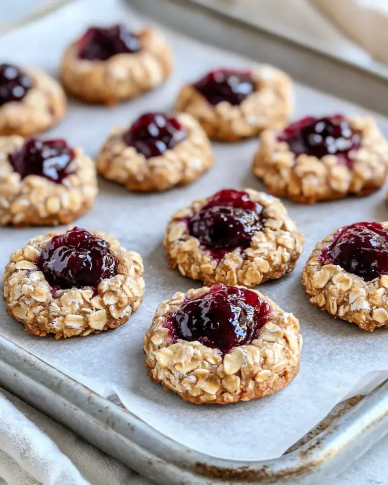 Homemade Blackberry Jam-Filled Oat Thumbprints photo