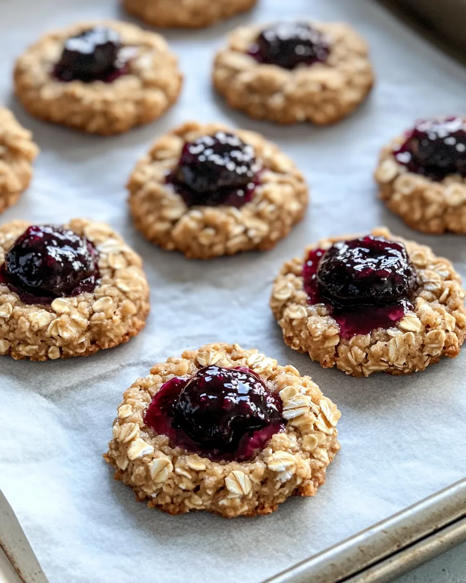 Delicious Blackberry Jam-Filled Oat Thumbprints dish photo