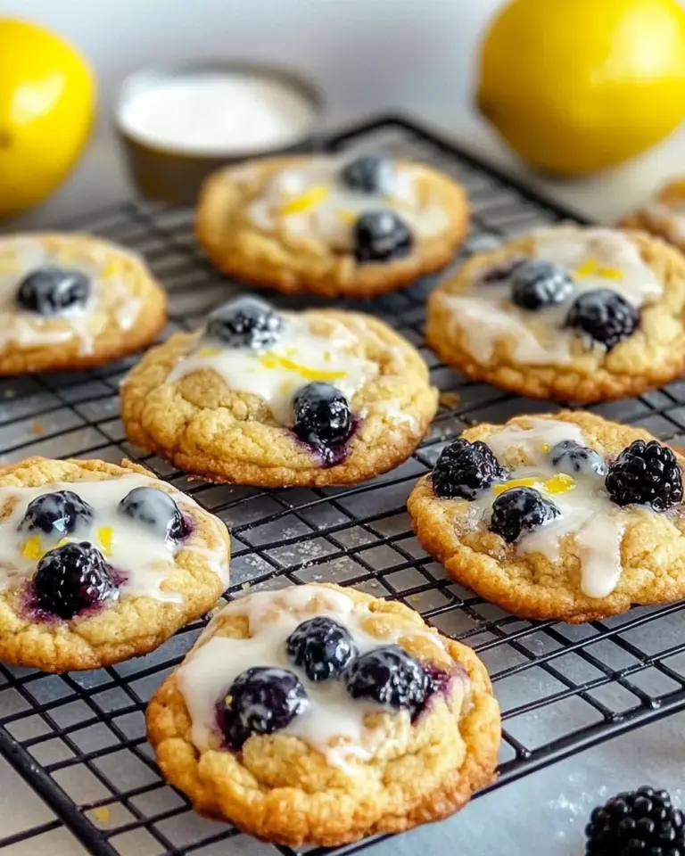Homemade Blackberry Lemon Glaze Tea Cookies photo