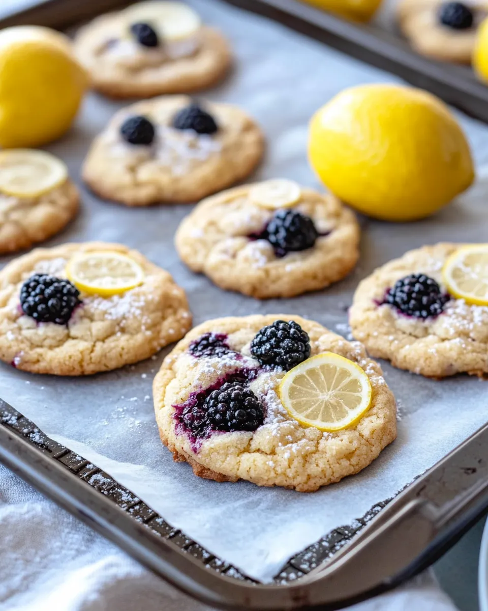 Easy Blackberry Lemon Glaze Tea Cookies recipe photo