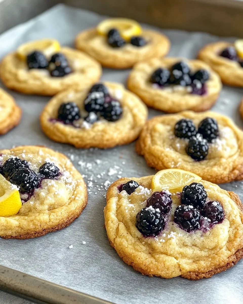Delicious Blackberry Lemon Glaze Tea Cookies shot