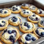 Homemade Blueberry Lemon Cheesecake Swirl Cookies recipe photo
