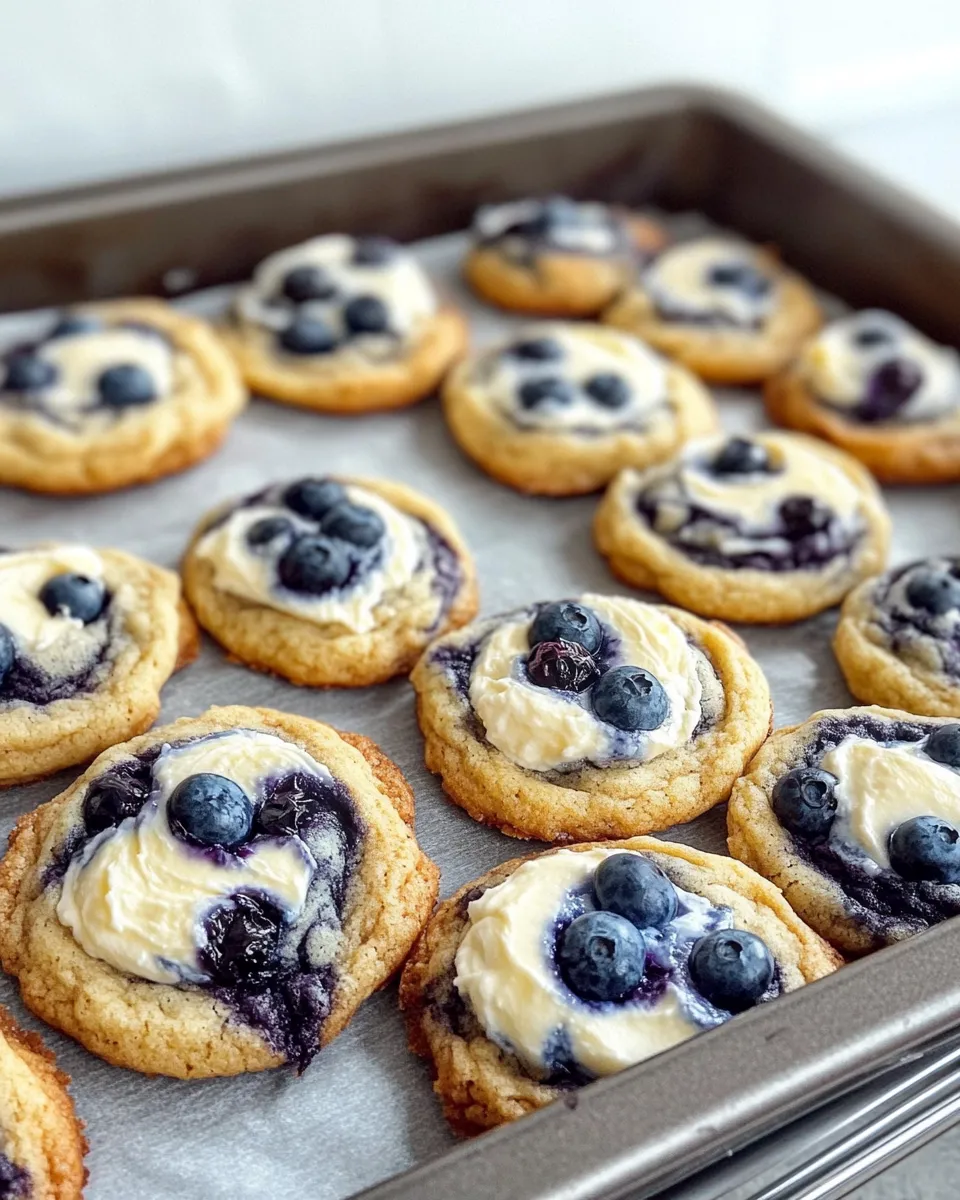 Homemade Blueberry Lemon Cheesecake Swirl Cookies recipe photo