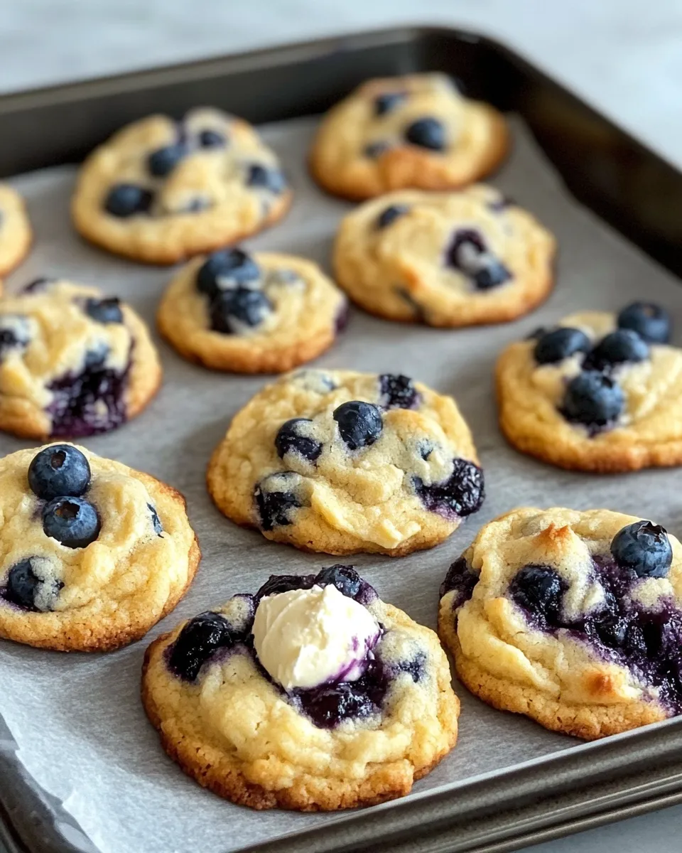 Classic Blueberry Lemon Cheesecake Swirl Cookies dish photo