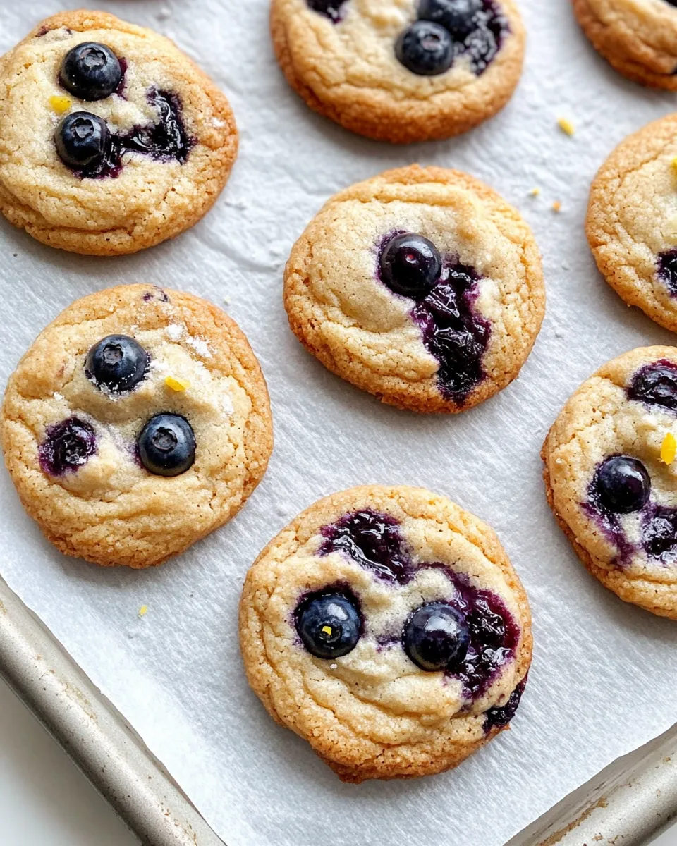 Easy Blueberry Lemon Cheesecake Swirl Cookies food shot