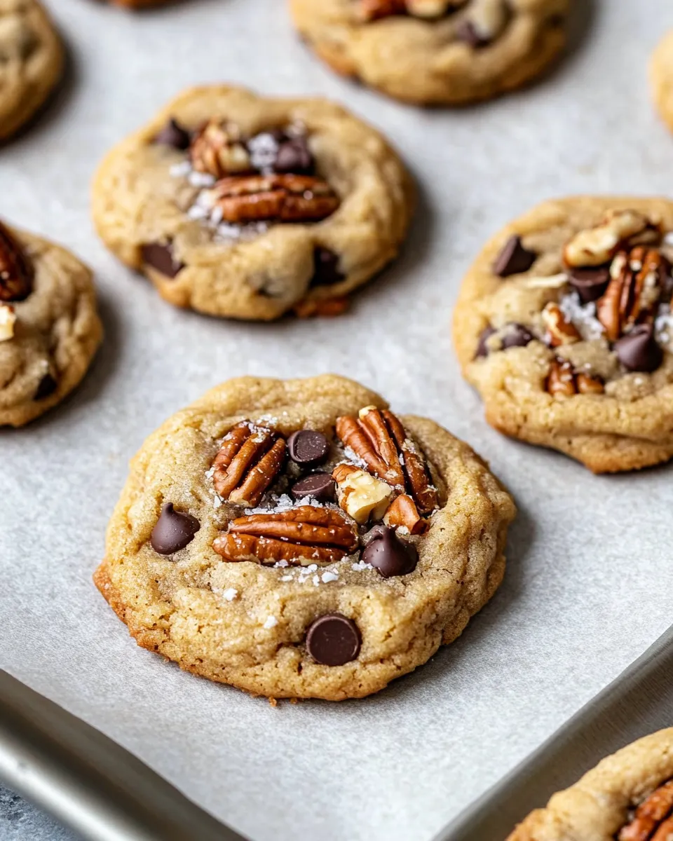 Delicious Brown Butter Bourbon Pecan Cookies food shot