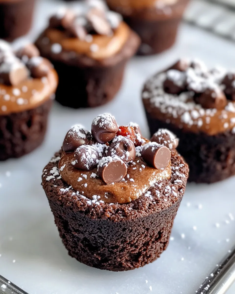 Delicious Brownie Lava-Center Cookie Cups food shot