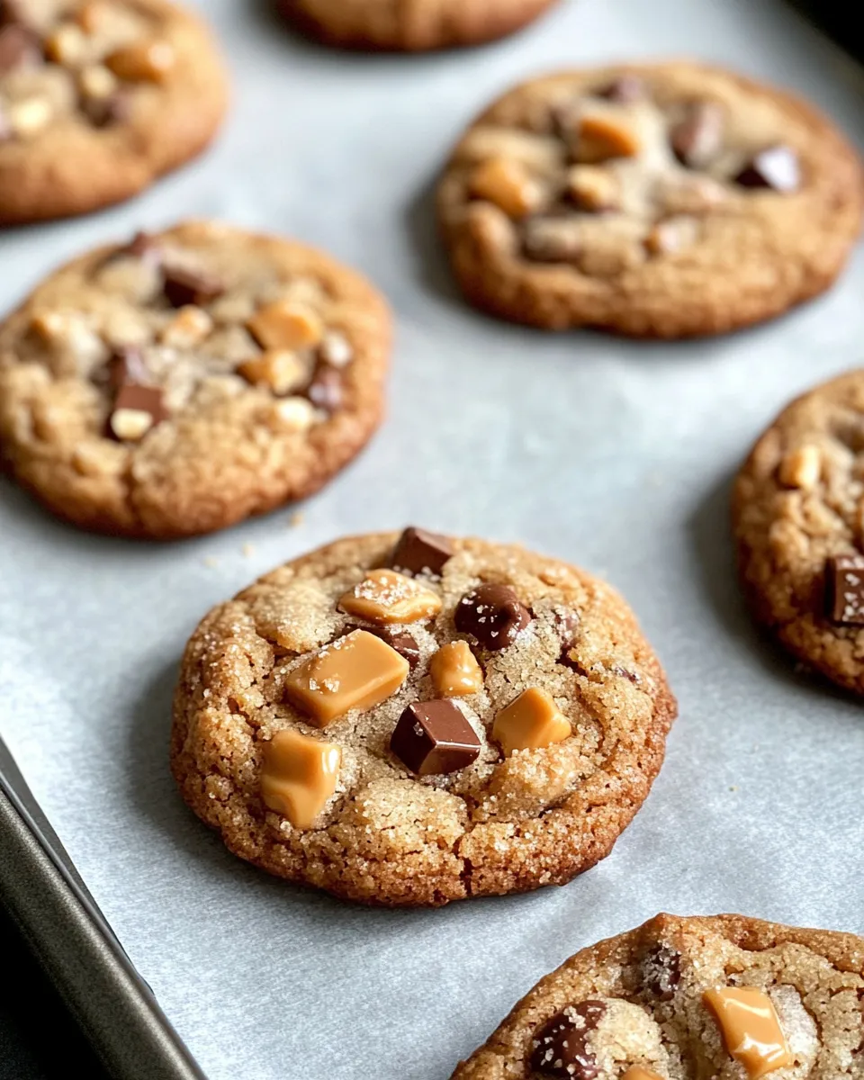 Homemade Butterscotch Toffee Puddle Cookies recipe photo