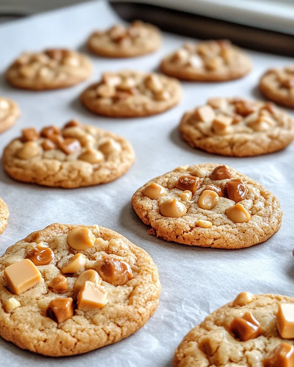 Delicious Butterscotch Toffee Puddle Cookies plate image