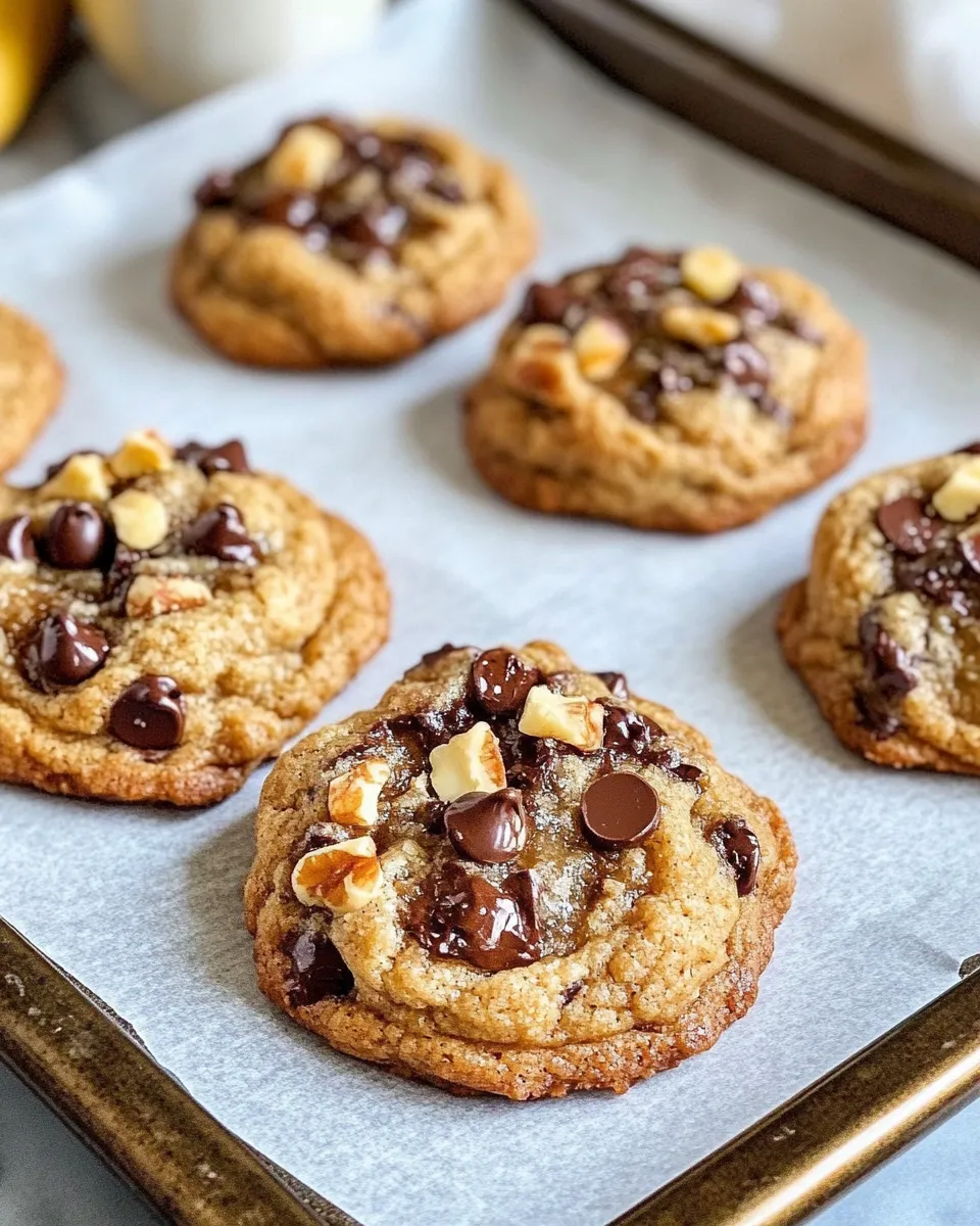 Easy Caramelized Banana Foster Cookies food shot
