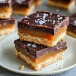Homemade Chocolate-Dipped Salted Caramel Shortbread recipe photo