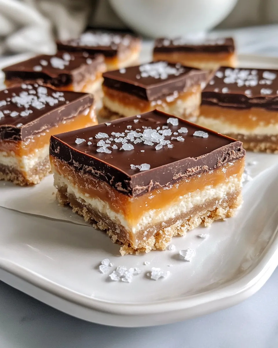 Delicious Chocolate-Dipped Salted Caramel Shortbread plate image