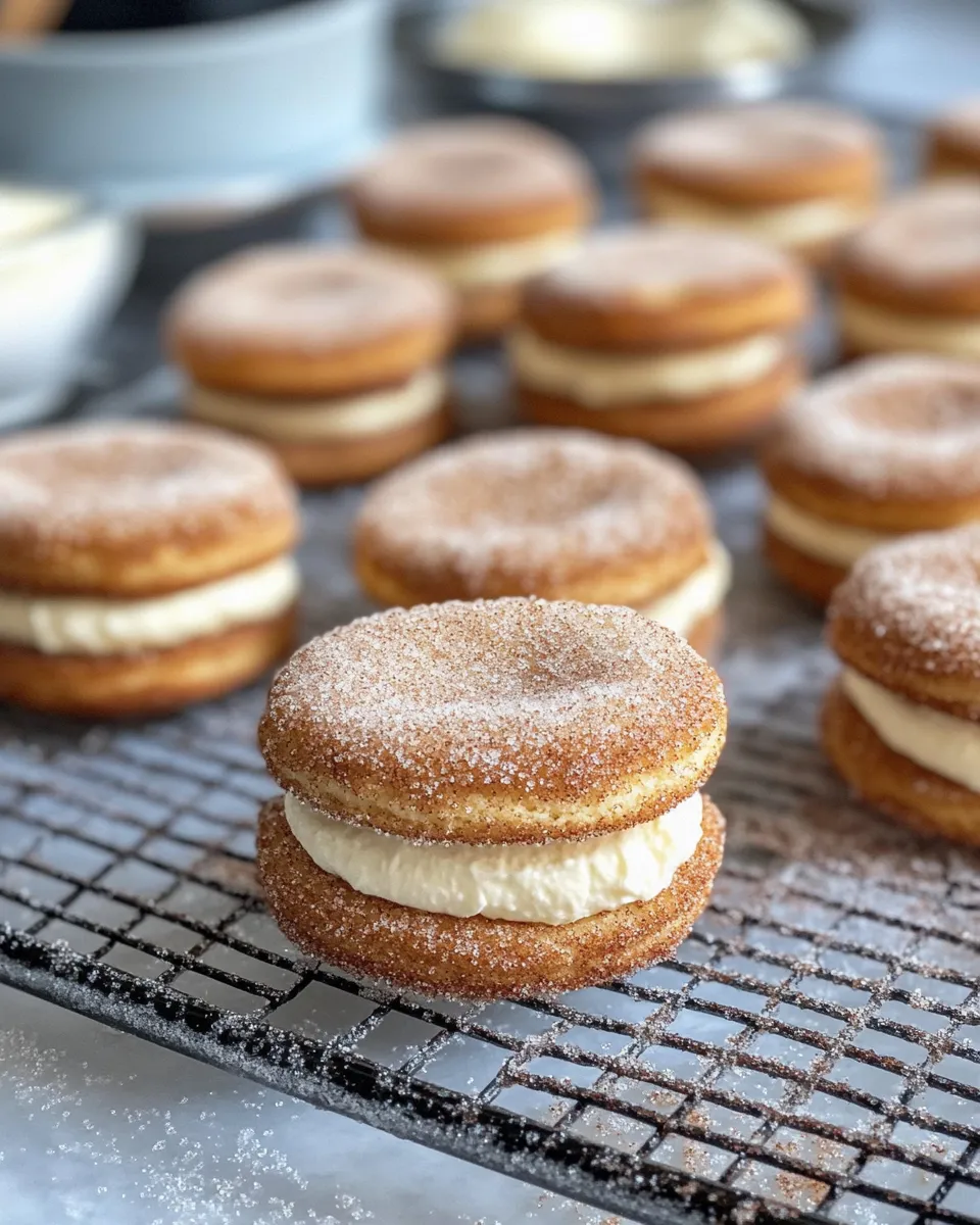 Classic Cinnamon Sugar Snickerdoodle Sandwich Cookies image