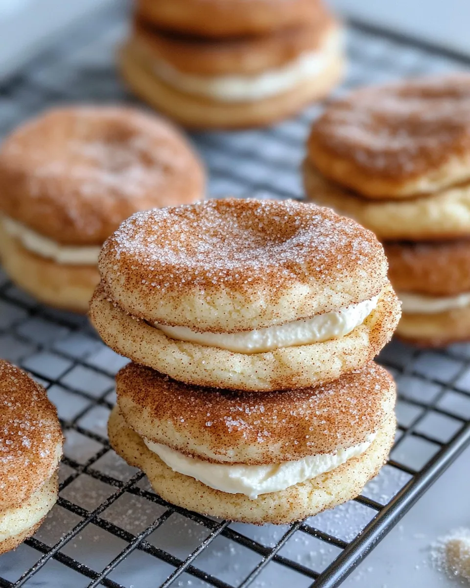 Easy Cinnamon Sugar Snickerdoodle Sandwich Cookies recipe photo