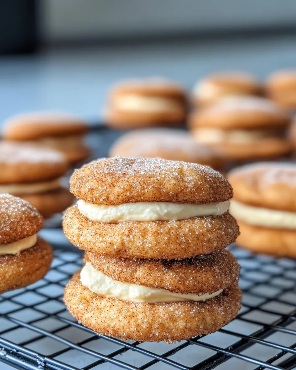 Delicious Cinnamon Sugar Snickerdoodle Sandwich Cookies dish photo