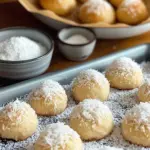 Homemade Coconut Snowball White Chocolate Cookies photo