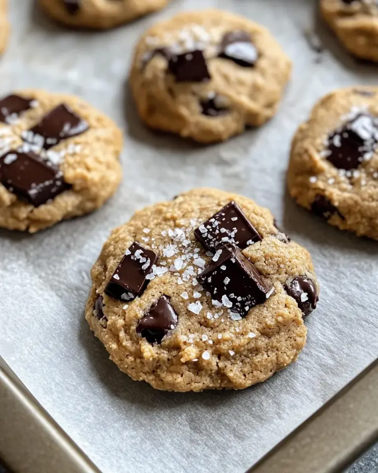 Homemade Dark Chocolate Sea Salt Tahini Cookies photo