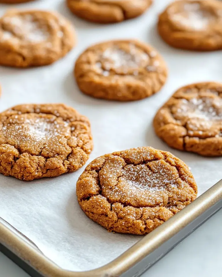 Homemade Ginger Molasses Sparkle Crinkle Cookies recipe photo