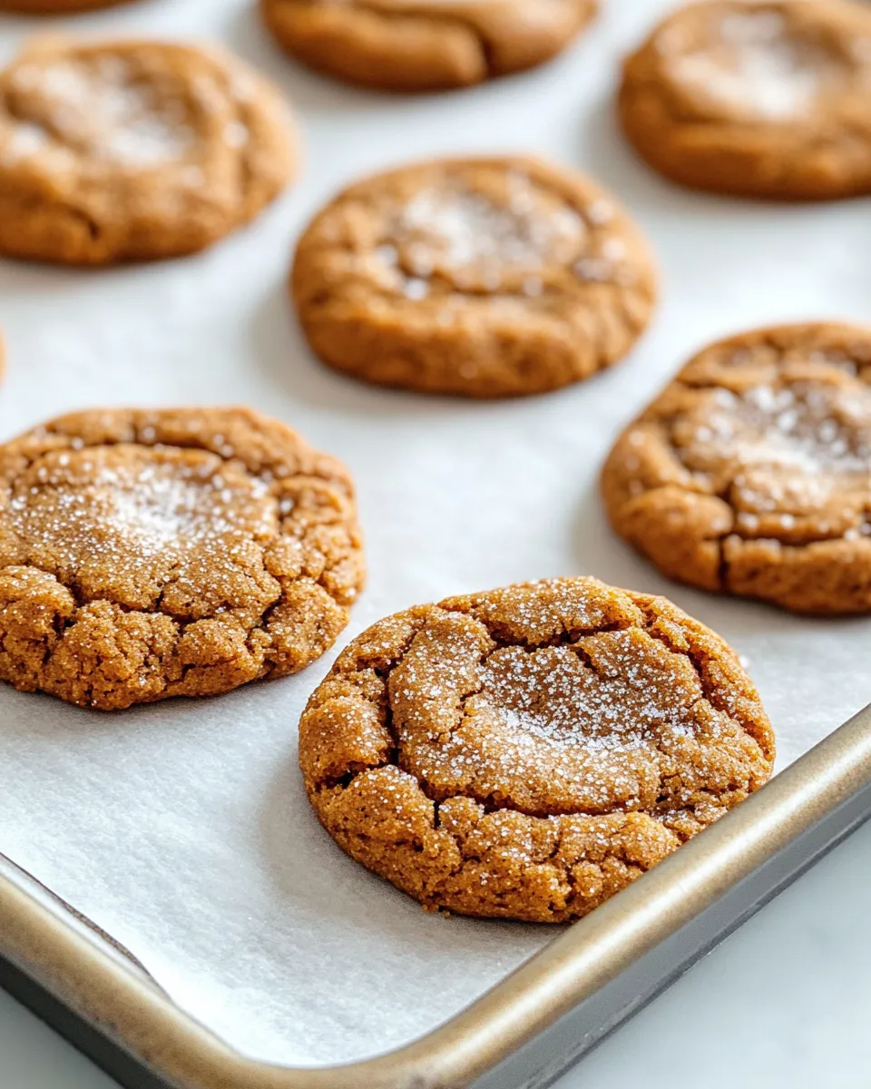 Homemade Ginger Molasses Sparkle Crinkle Cookies recipe photo