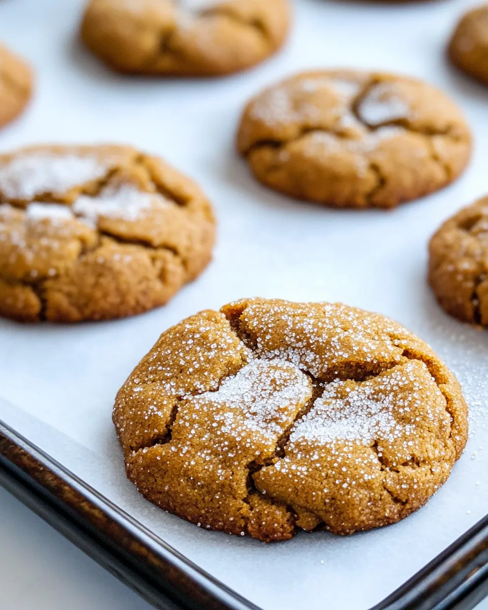 Delicious Ginger Molasses Sparkle Crinkle Cookies image