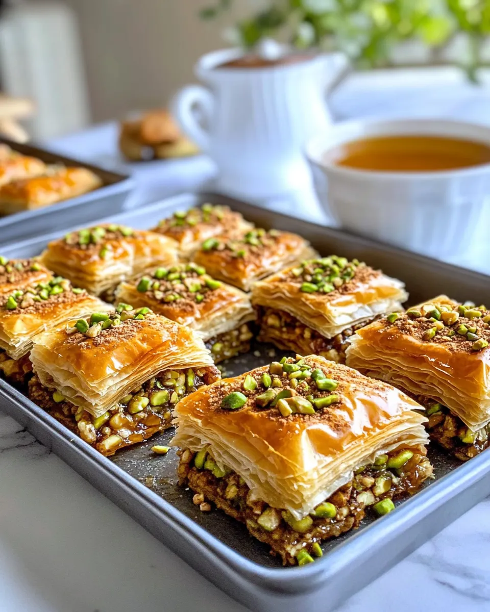 Delicious Honey Pistachio Baklava-Style Cookies food shot