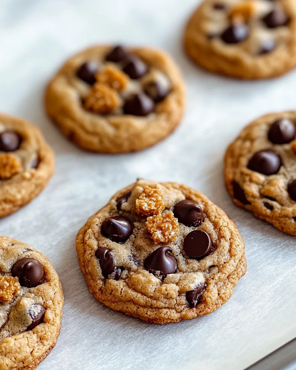Homemade Honeycomb Crunch Chocolate Chip Cookies photo