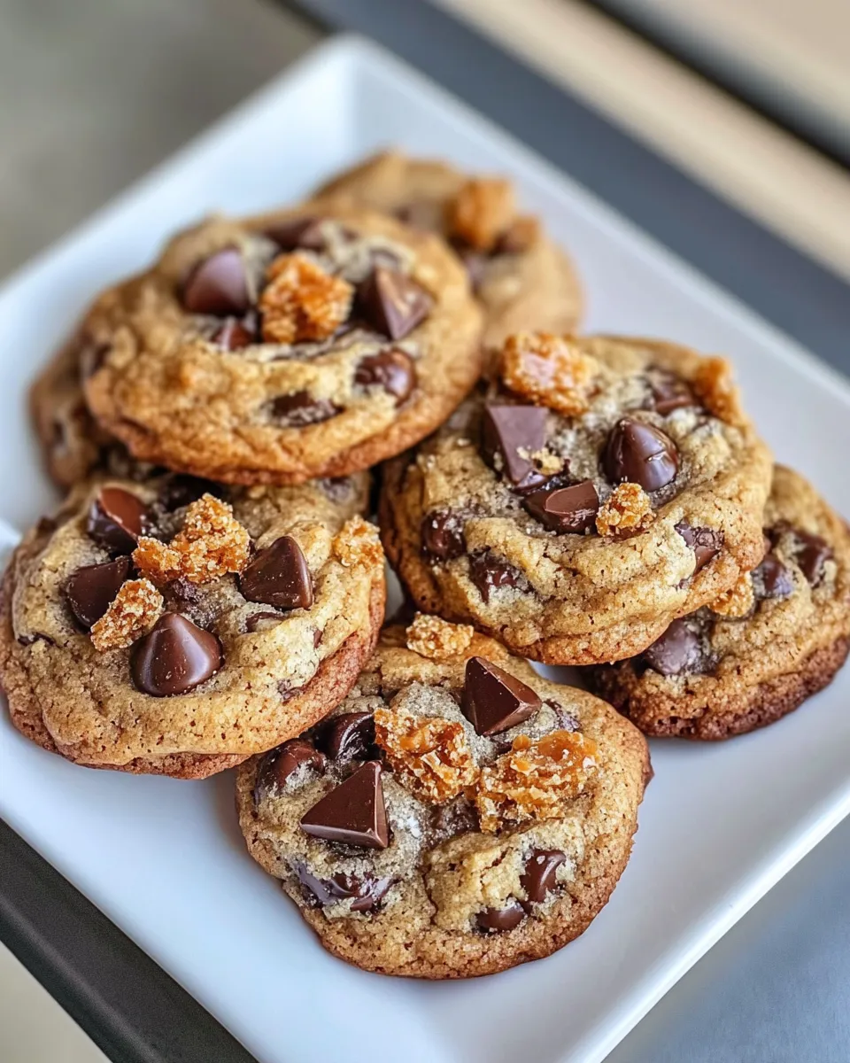 Classic Honeycomb Crunch Chocolate Chip Cookies image