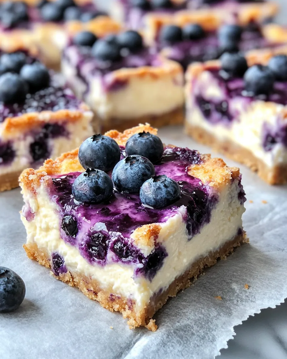 Classic Lemon Blueberry Cheesecake Bar Cookies dish photo