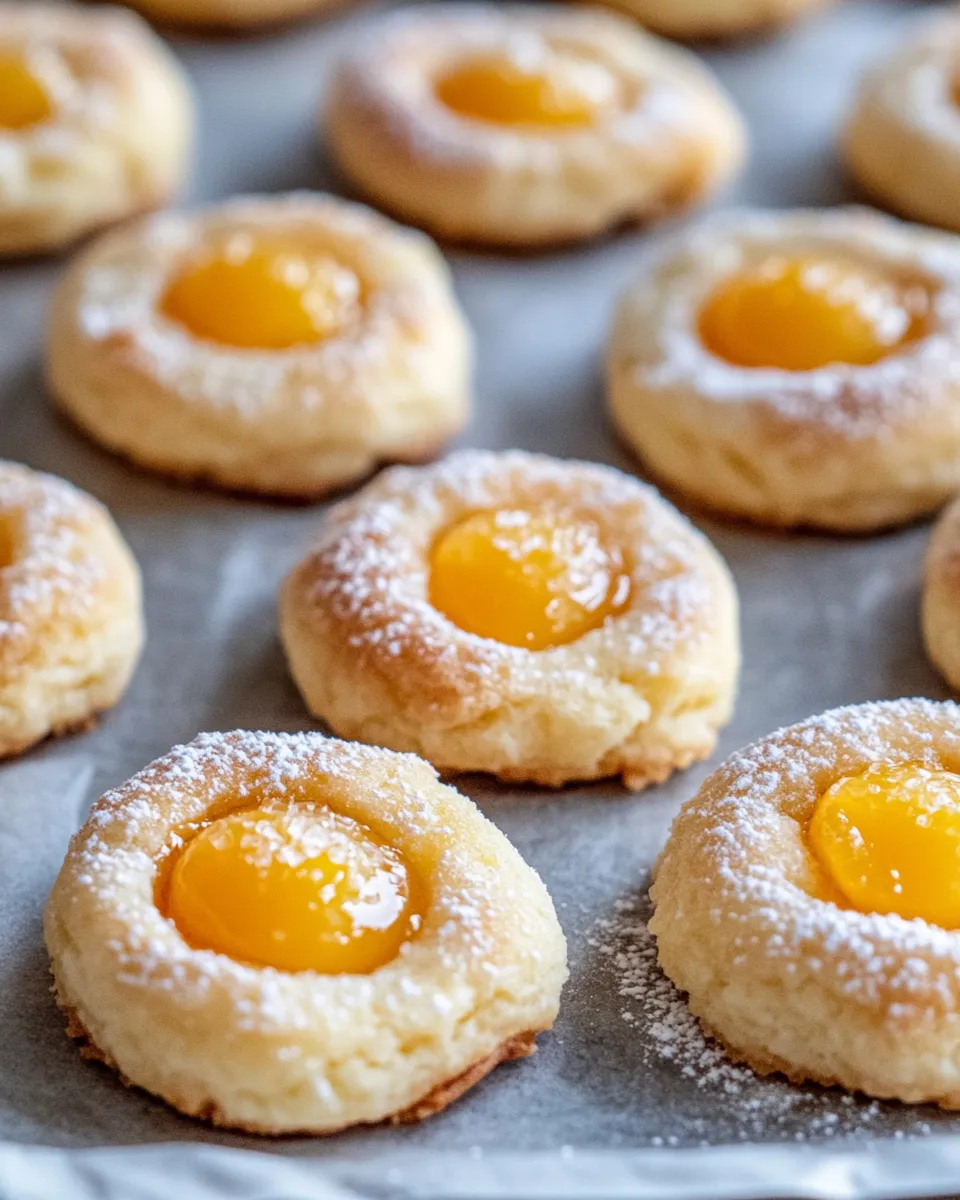 Homemade Lemon Curd Burst Thumbprint Cookies photo
