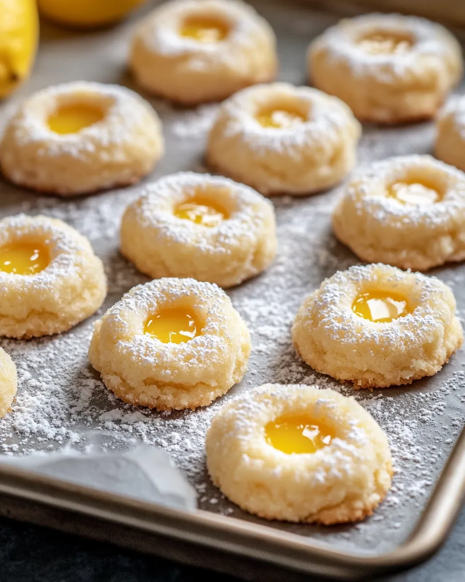 Classic Lemon Curd Burst Thumbprint Cookies image