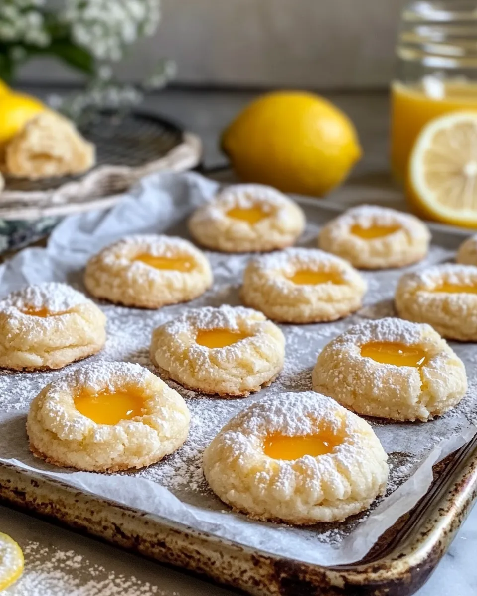 Easy Lemon Curd Burst Thumbprint Cookies recipe photo