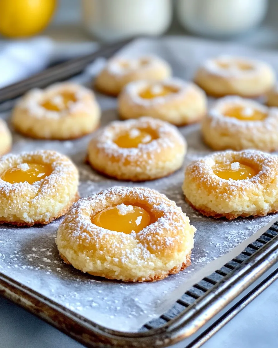 Delicious Lemon Curd Burst Thumbprint Cookies dish photo