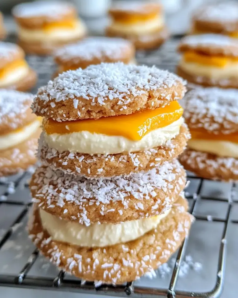Homemade Mango Coconut Cream Sandwich Cookies recipe photo