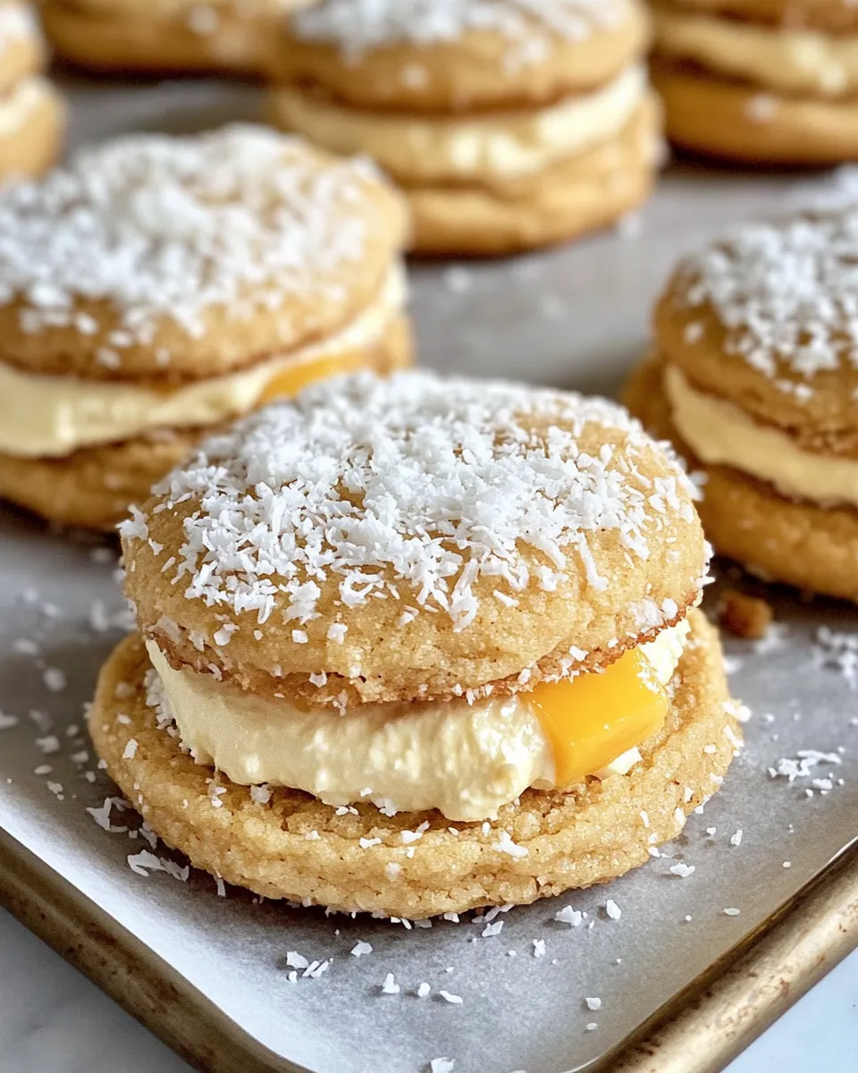 Delicious Mango Coconut Cream Sandwich Cookies picture