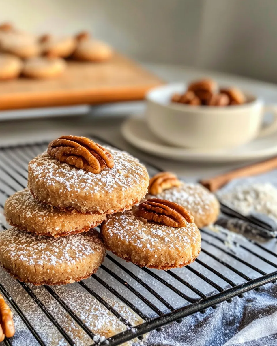 Classic Maple Pecan Butter Shortbread Cookies recipe image