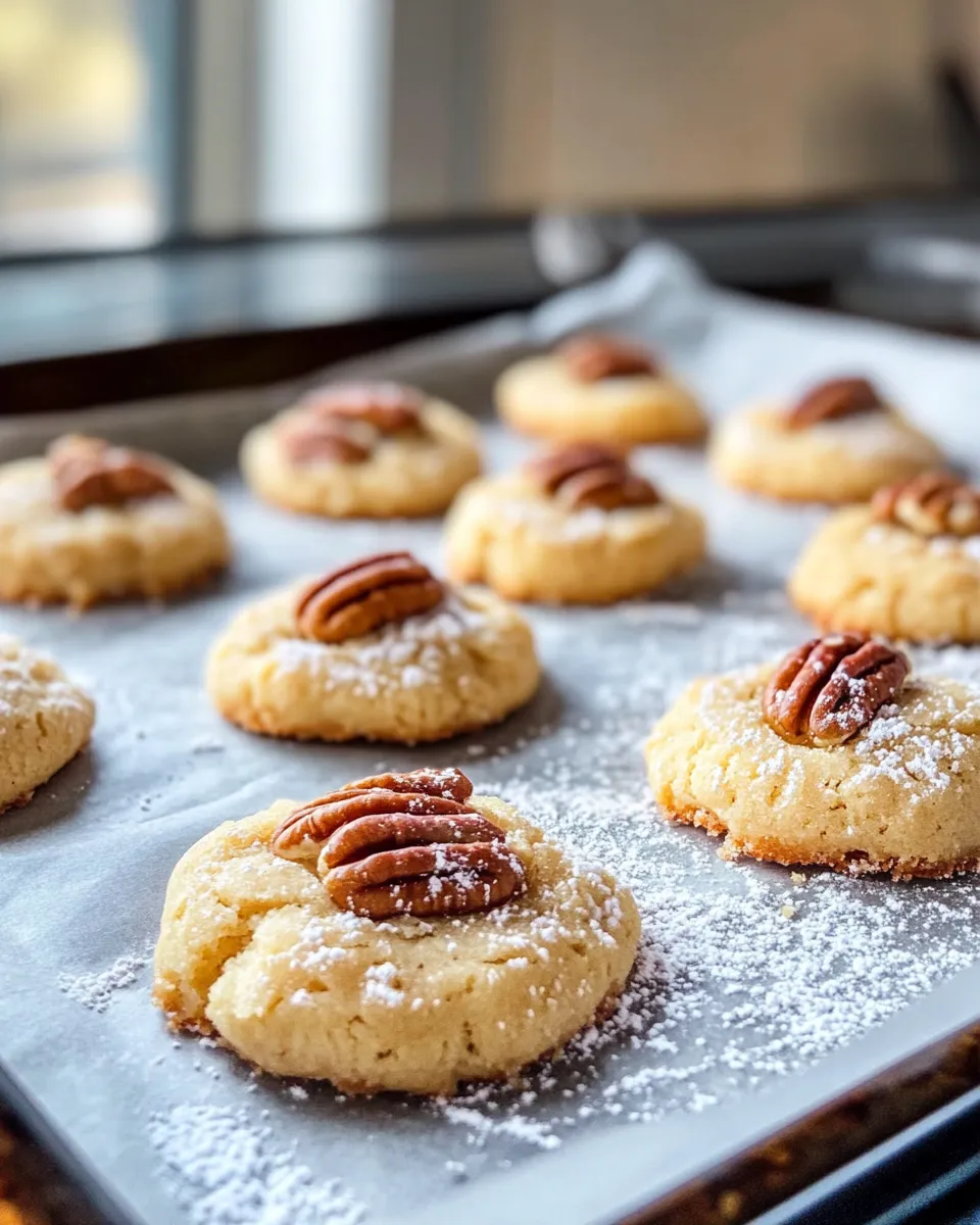 Easy Maple Pecan Butter Shortbread Cookies food shot