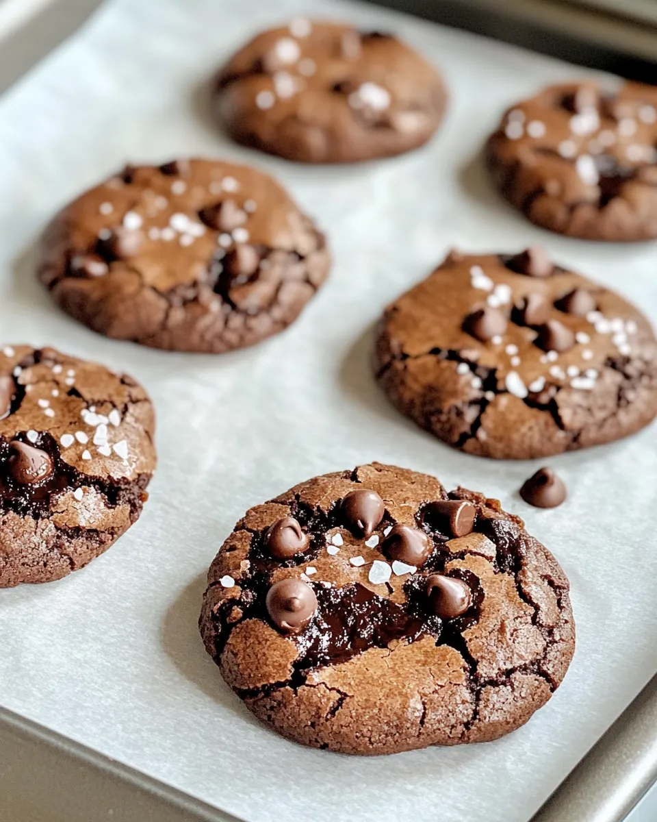 Easy Midnight Chocolate Lava-Core Cookies food shot