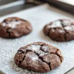 Homemade Midnight Mint Chocolate Crinkle Cookies photo
