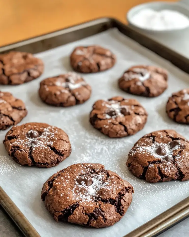 Homemade Mocha Espresso Fudge Crinkle Cookies photo