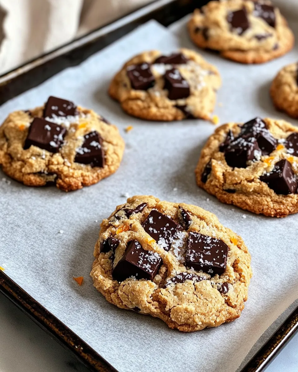 Delicious Orange Zest Dark Chocolate Chunk Cookies dish photo