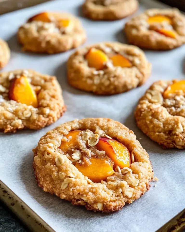 Homemade Peach Cobbler Crumble Cookies recipe photo