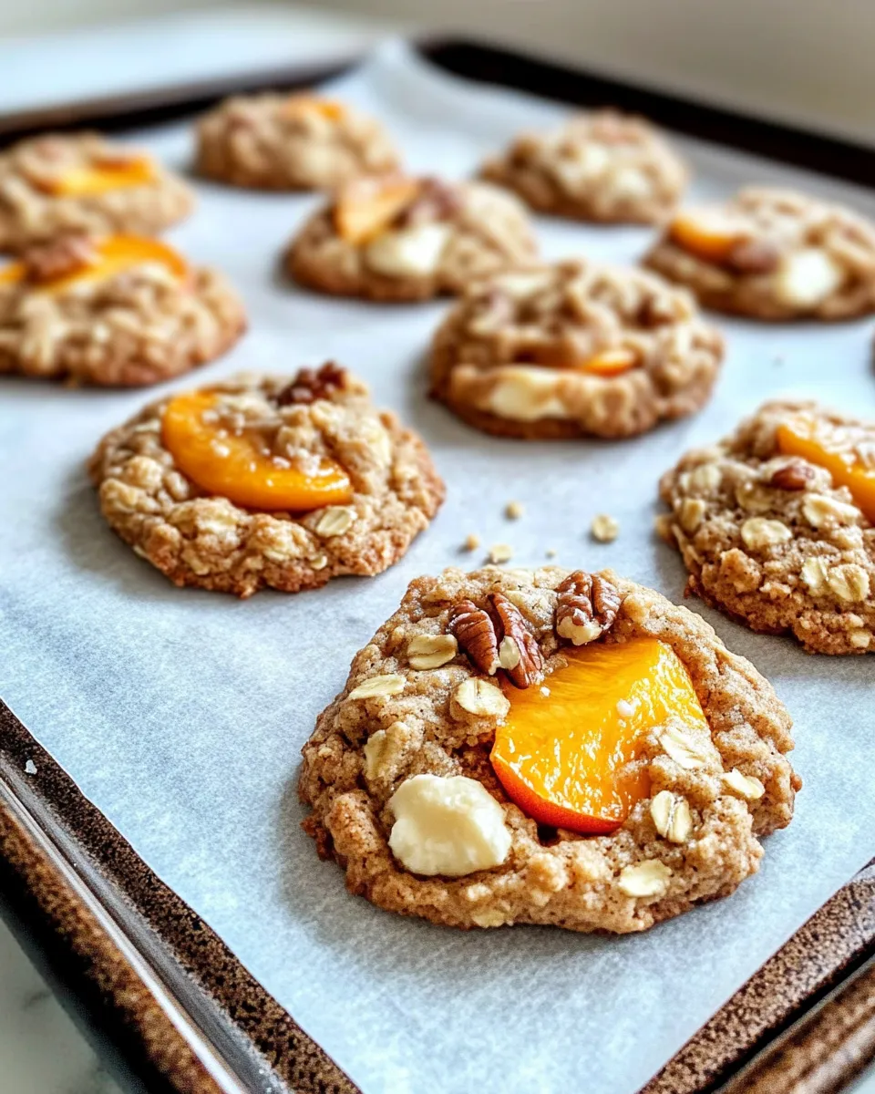 Classic Peach Cobbler Crumble Cookies dish photo