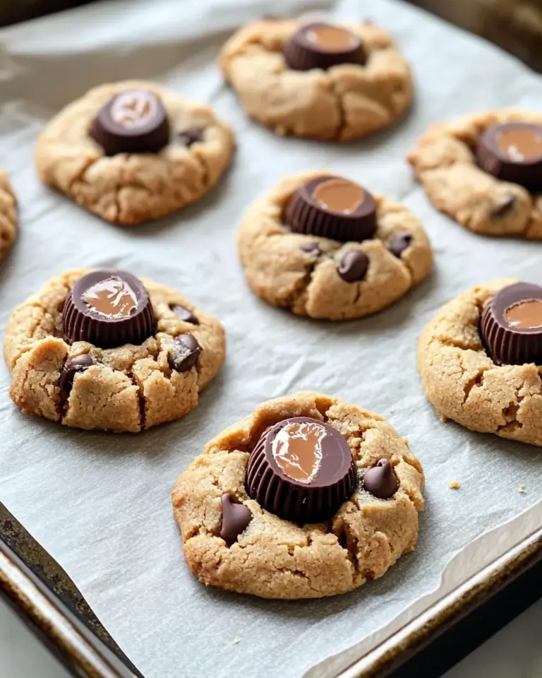 Delicious Peanut Butter Cup Melt-Center Cookies recipe photo