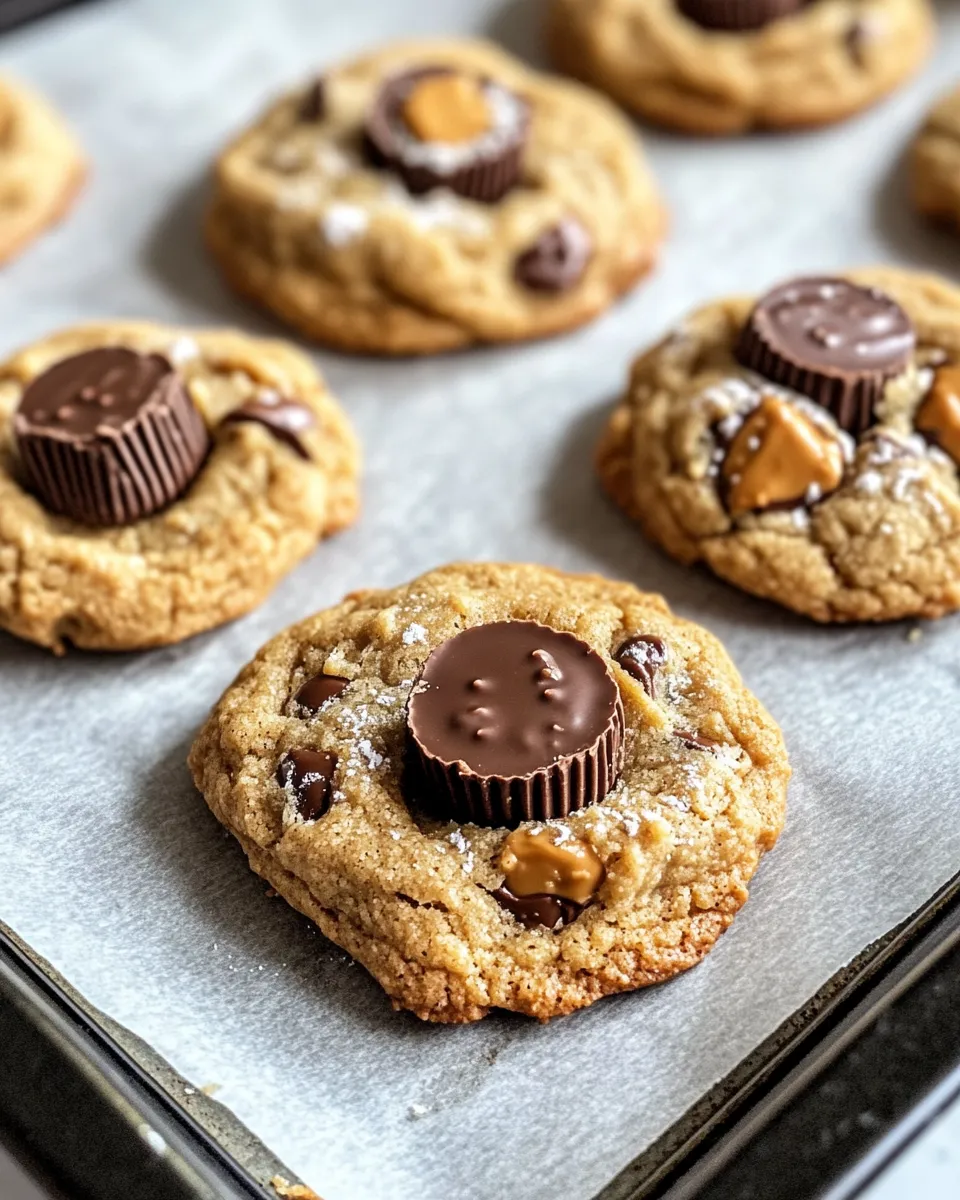 Classic Peanut Butter Cup Melt-Center Cookies dish photo