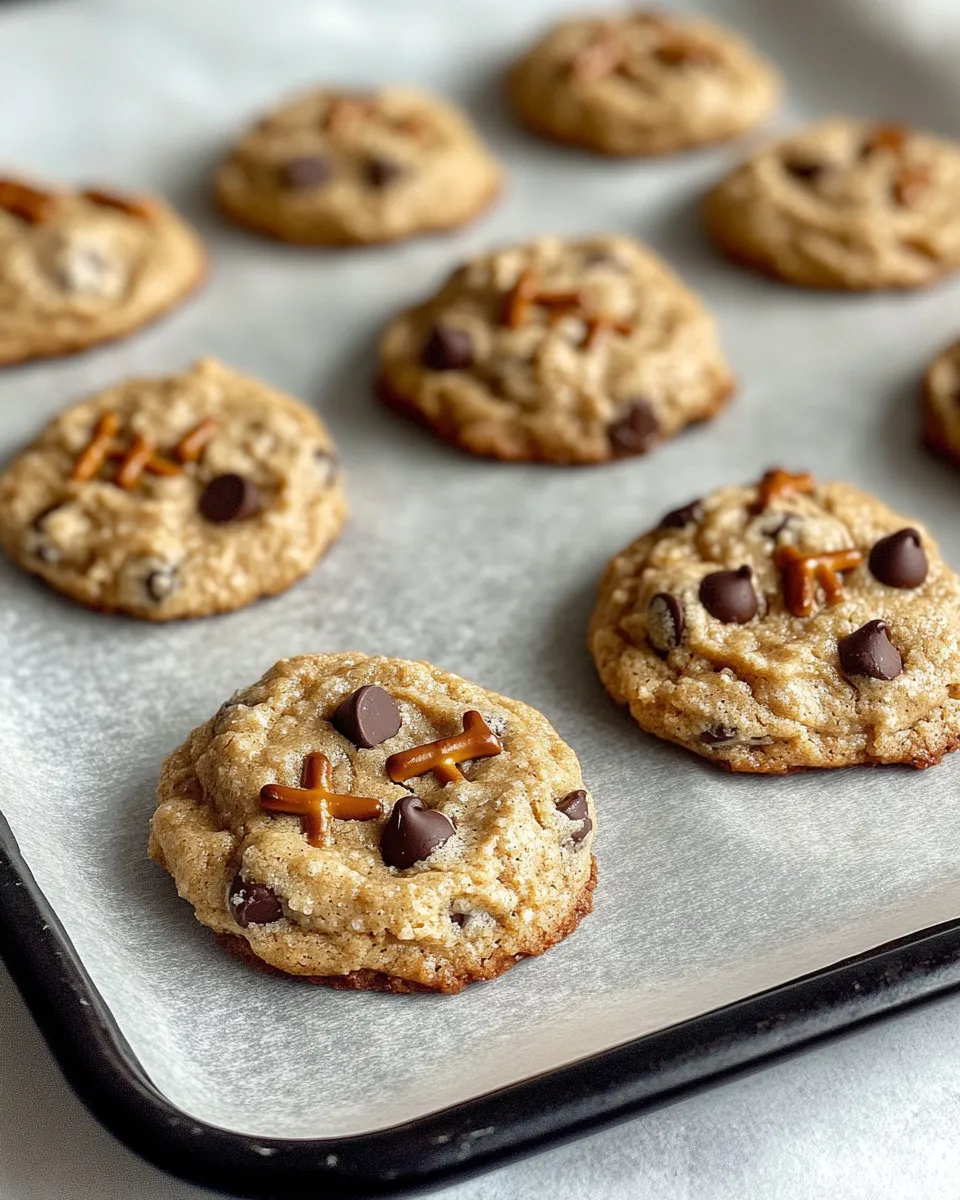 Homemade Peanut Butter Pretzel Stuffed Cookies photo