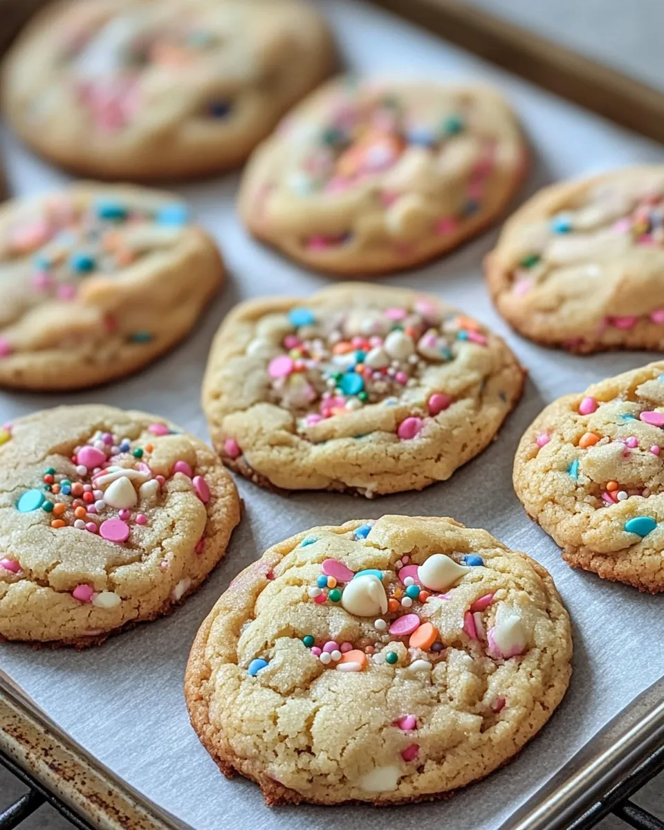 Easy Pink Velvet White Chip Confetti Cookies recipe photo