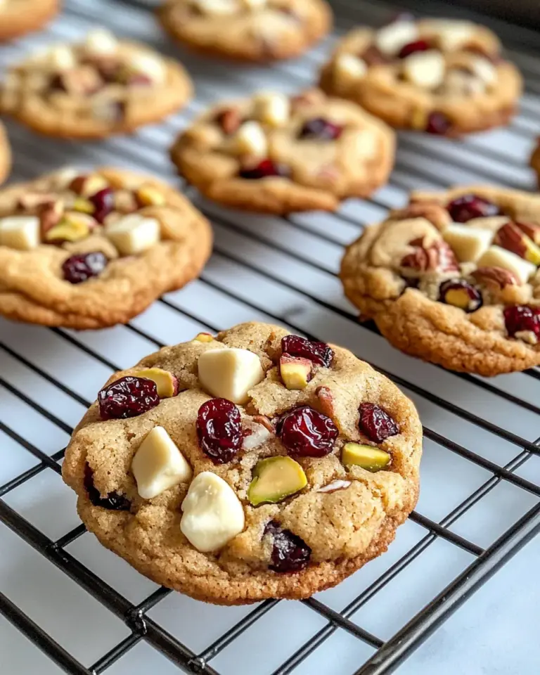 Homemade Pistachio Cranberry White Chip Cookies photo