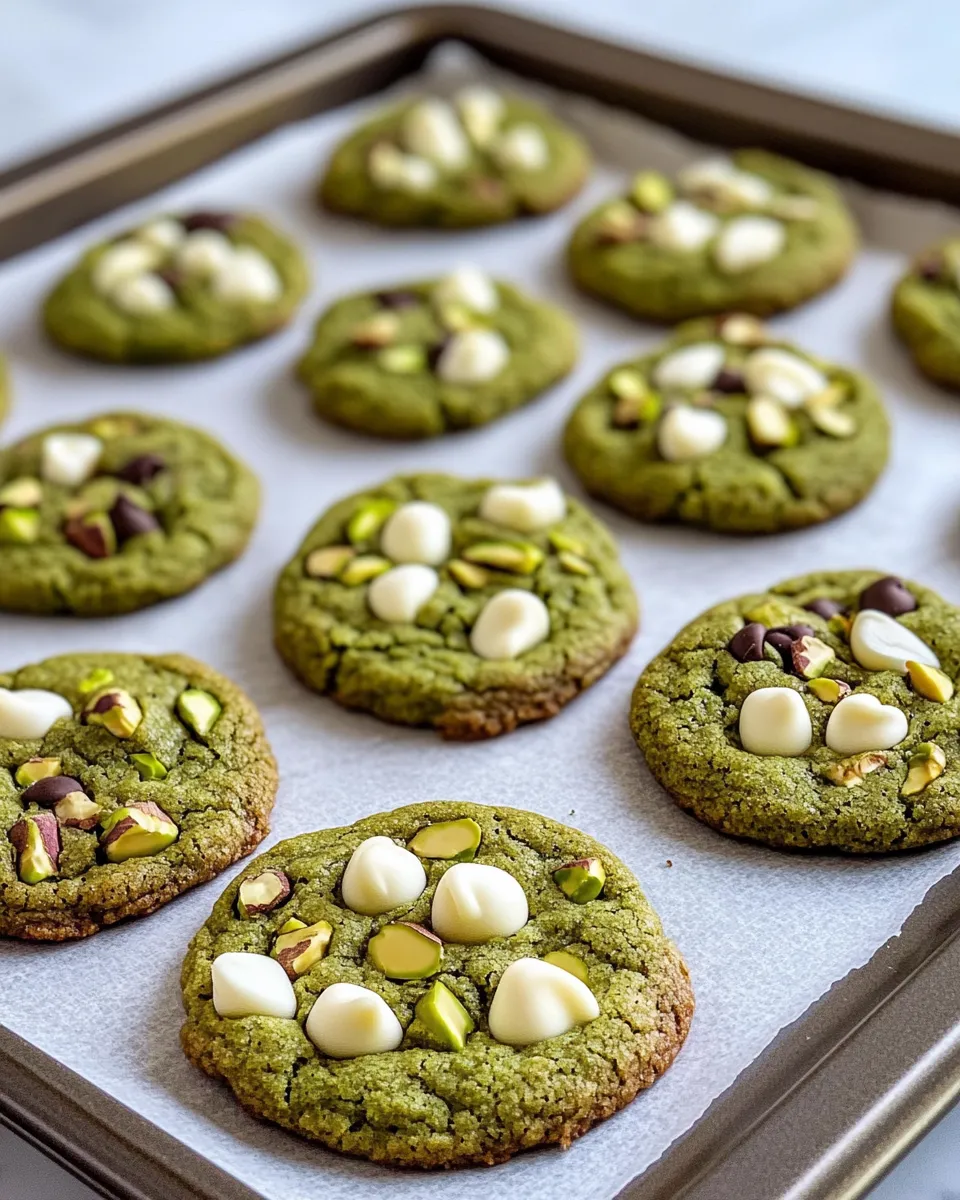Classic Pistachio Matcha White Chip Cookies image
