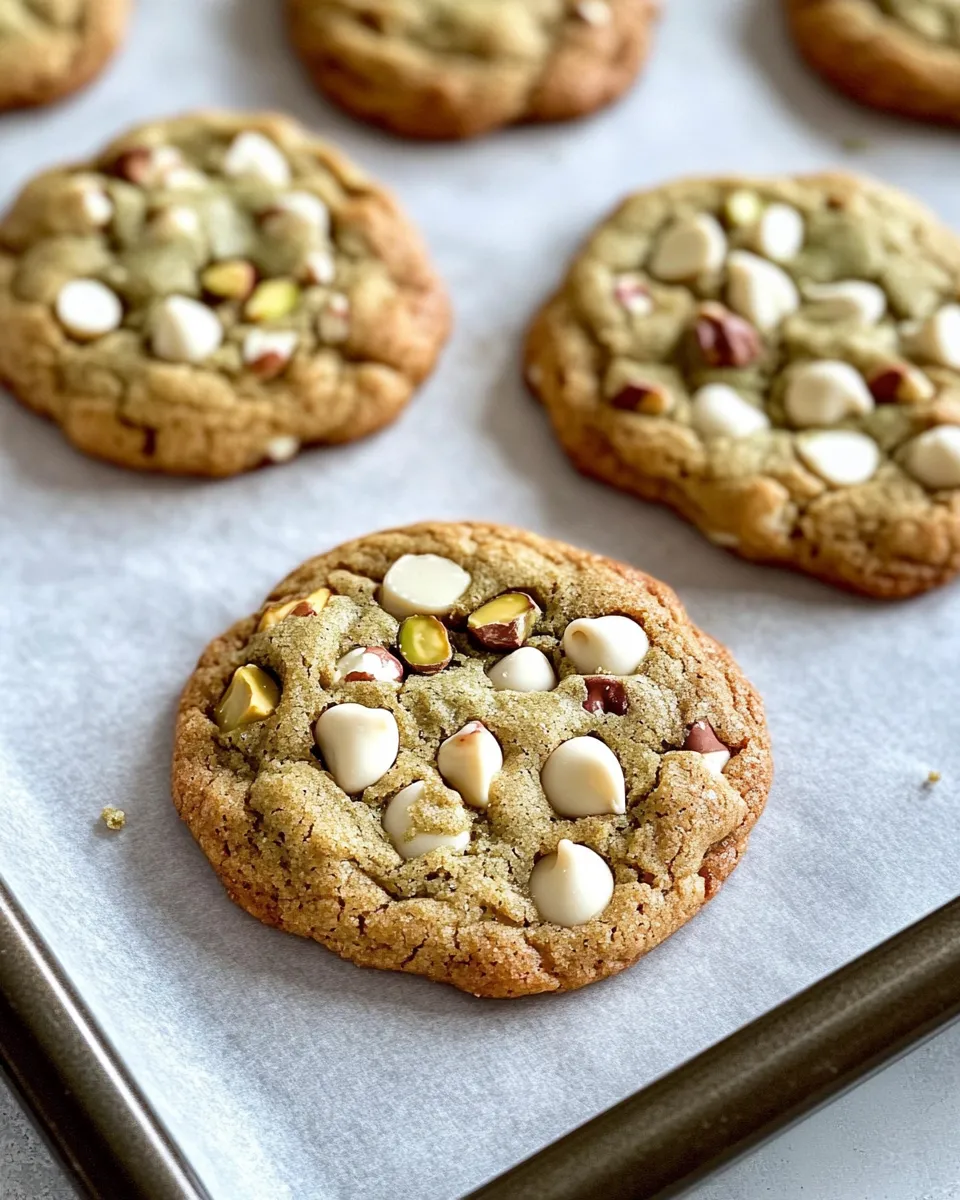 Easy Pistachio Matcha White Chip Cookies recipe photo